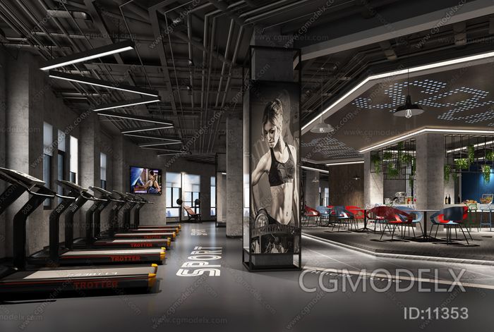 Industrial Gym Club 3D model [ID:11353]