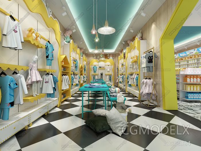 Interior Baby and Gift Store Design | 3D model