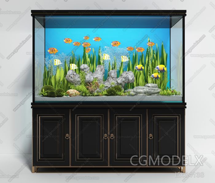 Modern European Fish Tank 3D model [ID:34138]