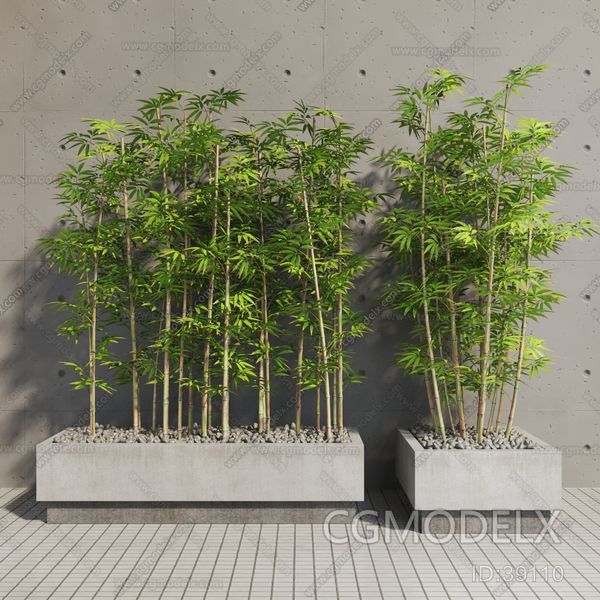 Outdoor Bamboo Stone 3D model [ID:39110]