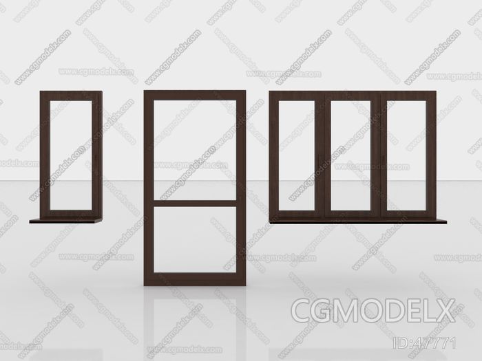 Modern Window Combination 3D model - Window | CGmodelX