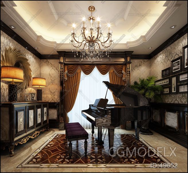 Model 3D Bilik Piano Moden [ID:49652]Model 3D Bilik Piano Moden [ID:49652]  