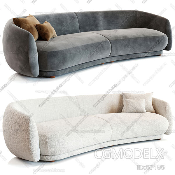 Moroso Modern Multi Seat Sofa 3D Model [ID:57195]