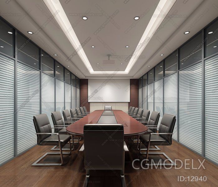 Contemporary Meeting Room /Conference Room 3D model [ID:12940]