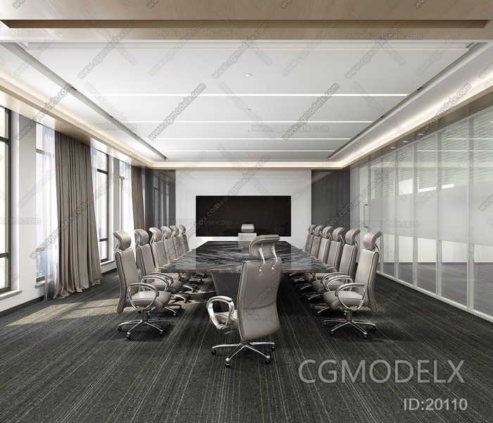 Contemporary Meeting Room  Conference Room 3d Model [id:20110]