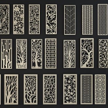 Contemporary Partition Screens And Partition Combination 3D model [ID ...