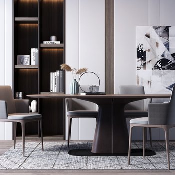 Modern Table And Chair Combination 3D model [ID:32792]