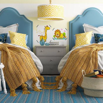 Vintage American Style Children's Bed 3D model [ID:21591]