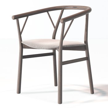 Nordic Solid Wood Single Chair Combination 3D model - Odd Chair | CGmodelX