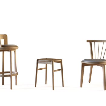 Modern Solid Wood Chair 3D model - Odd Chair | CGmodelX
