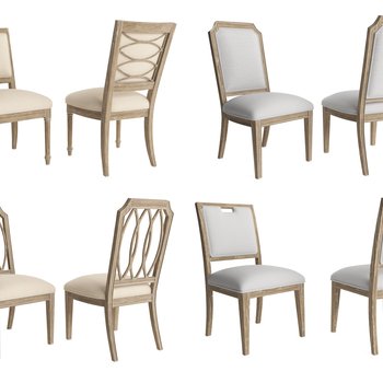 American Dining Chair Combination 3D model [ID:34630]