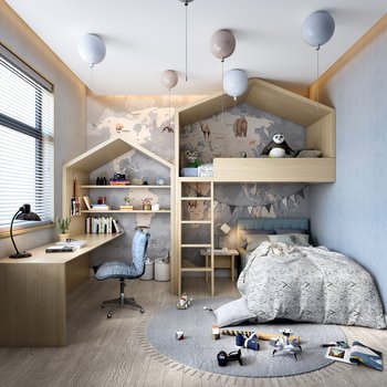 Nordic Children's Room 3D model [ID:37673]