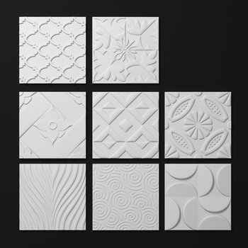 Modern Wall Panel Combination 3D model [ID:38169]