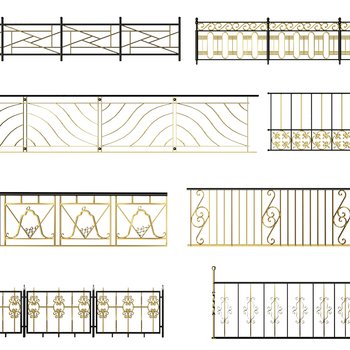 New Chinese Railings Combination 3D model - Rail | CGmodelX