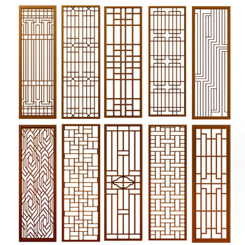 New Chinese Screen Partition Pattern 3D model [ID:40957]