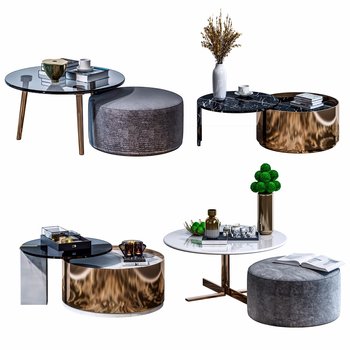 Modern Light Luxury Tea Table Combination 3D model - Coffee Tables ...