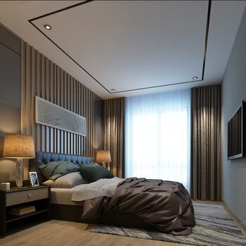 Modern Bedroom 3D model 3d model