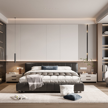 Minott Modern Bedroom 3D Model [ID:62105]