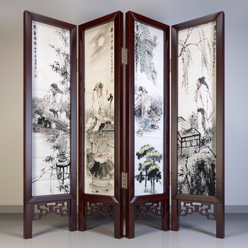 Chinese Style Screens And Partition 3D model [ID:14463]